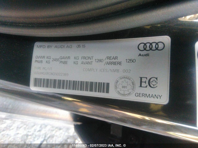 WAUHGAFC8GN022389 Audi A6 Prestige