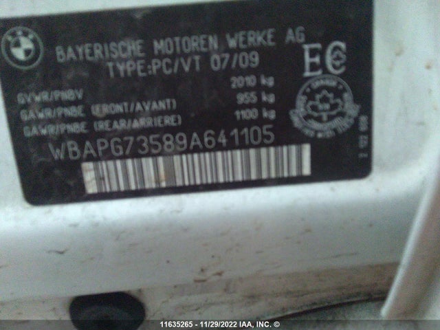 WBAPG73589A641105 BMW 323 I