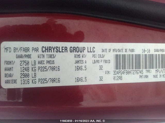 Dodge JOURNEY SE 2010 3D4PG4FB0AT276745 Image 10