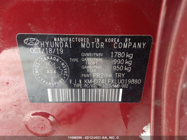 Hyundai ELANTRA SE 2020 KMHD74LFXLU019880 Image 11