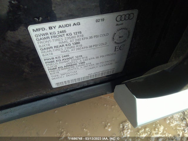 WA1ANAFY6K2067549 Audi Q5 PREMIUM
