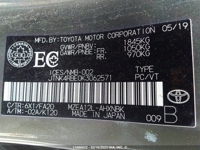 Toyota Corolla Se/xse 2019 JTNK4RBE0K3062571 Image 10