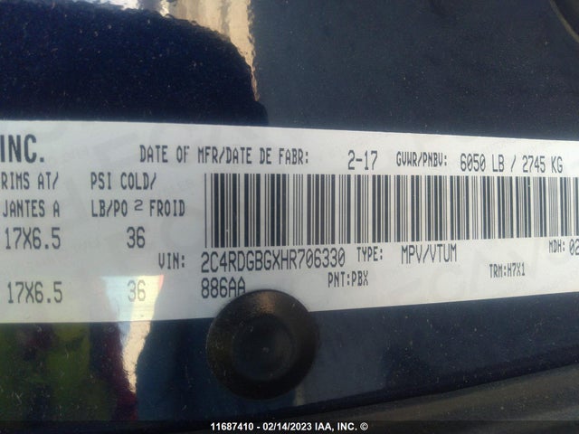 Dodge Grand Caravan Se 2017 2C4RDGBGXHR706330 Image 9