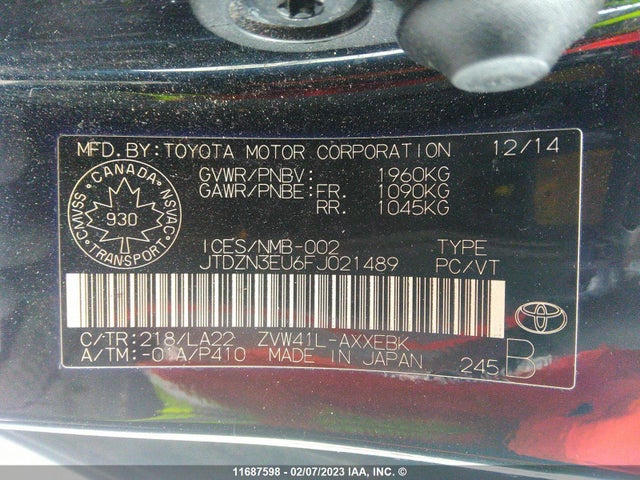 Toyota PRIUS V 2015 JTDZN3EU6FJ021489 Image 10