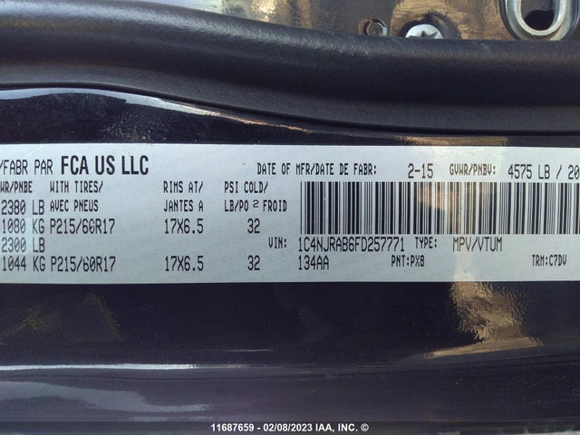 Jeep Patriot 2015 1C4NJRAB6FD257771 Image 10
