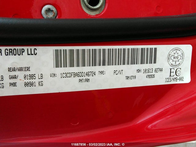 Dodge DART SXT 2013 1C3CDFBA6DD146724 Image 10