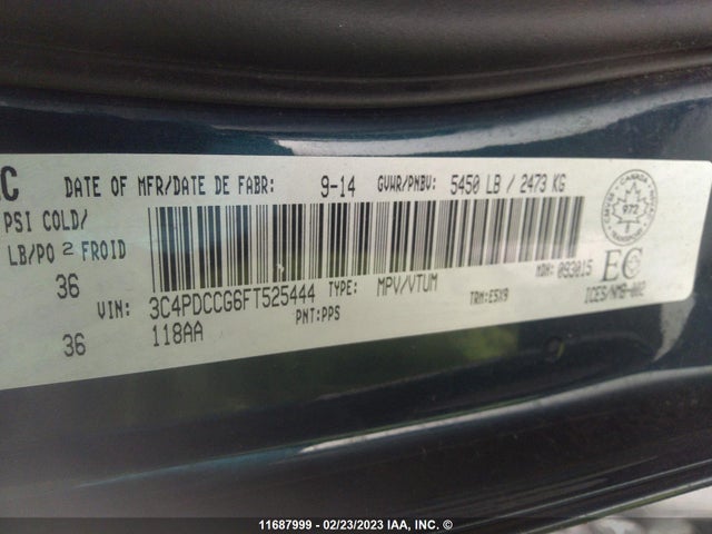 Dodge Journey Sxt/limited 2015 3C4PDCCG6FT525444 Image 10