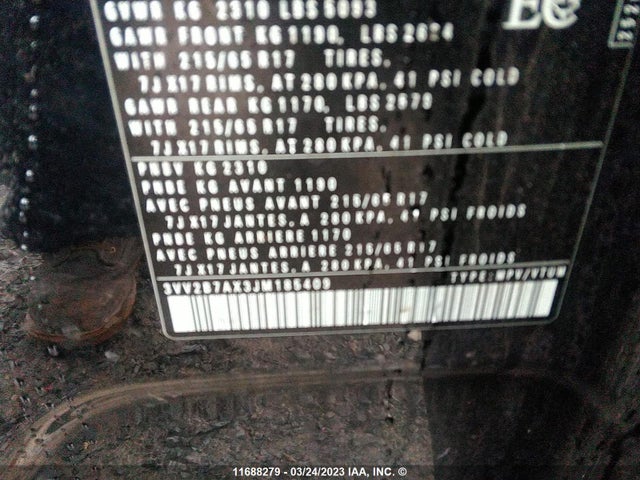 Volkswagen Tiguan Se/sel 2018 3VV2B7AX3JM185409 Image 11