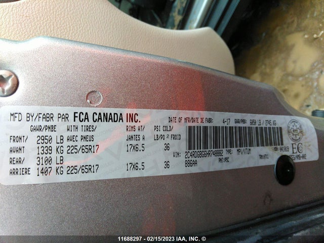 Dodge Grand Caravan Se 2017 2C4RDGBG6HR748882 Image 9