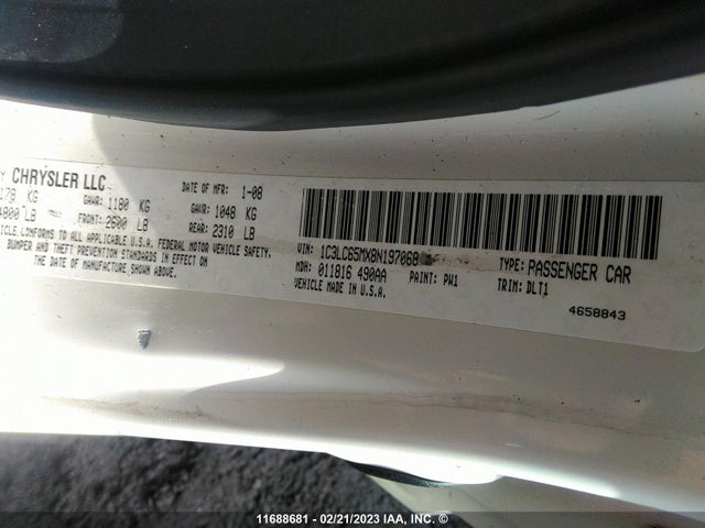 1C3LC65MX8N197068 Chrysler Sebring