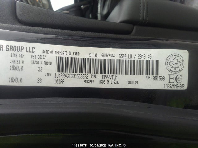 Jeep Grand Cherokee Laredo 2011 1J4RR4GT6BC553672 Image 11