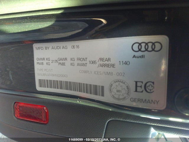 WAUBNAF49HN020043 Audi A4 Progressiv