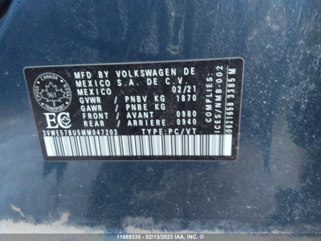 Volkswagen JETTA SEL 2021 3VWE57BU5MM047203 Image 10
