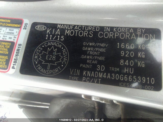 KIA RIO LX 2016 KNADM4A30G6653910 Image 11