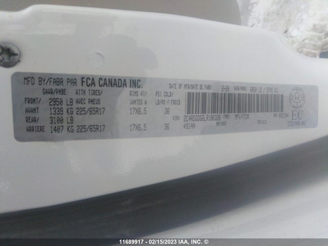Dodge Grand Caravan Crew 2020 2C4RDGDG6LR186326 Image 9
