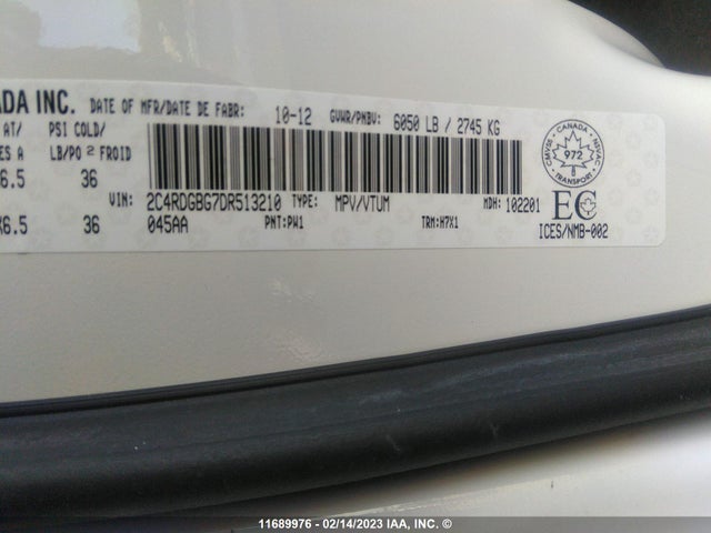 Dodge Grand Caravan Se 2013 2C4RDGBG7DR513210 Image 10