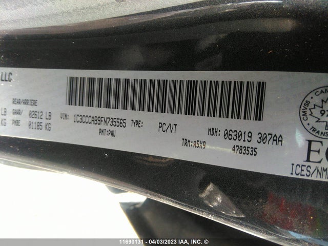 Chrysler 200 2015 1C3CCCAB9FN735565 Image 9