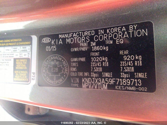 KIA Soul ! 2015 KNDJX3A59F7189713 Image 10
