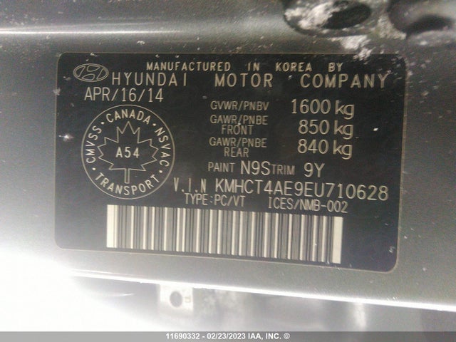 Hyundai Accent Gls/gs 2014 KMHCT4AE9EU710628 Image 10