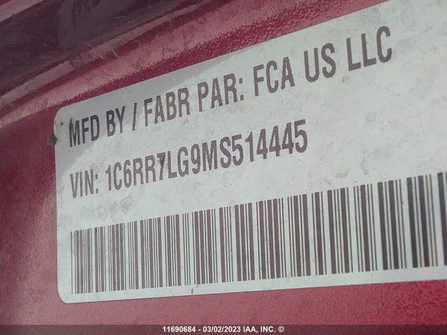 RAM 1500 Classic Slt 2021 1C6RR7LG9MS514445 Image 11
