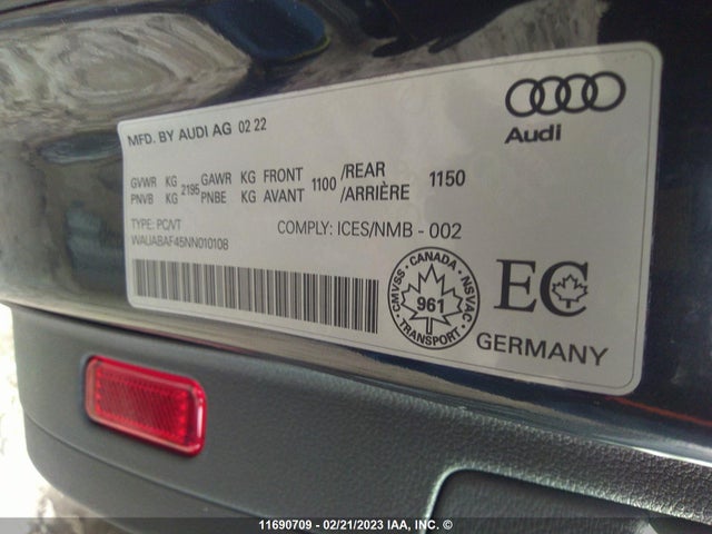 WAUABAF45NN010108 Audi A4 Premium 40