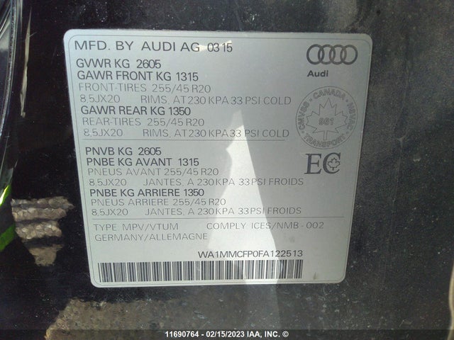 WA1MMCFP0FA122513 Audi Q5 Technik