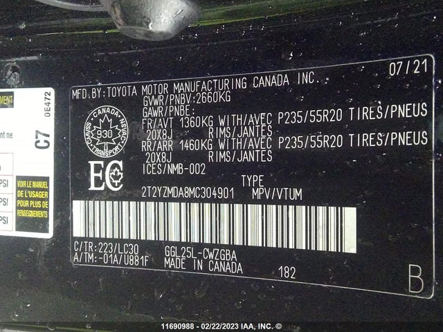 2T2YZMDA8MC304901 Lexus Rx 350 F-sport