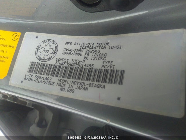 JTHBF30G525014485 Lexus ES 300