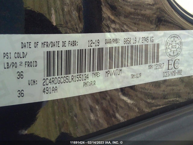 Dodge Grand Caravan Sxt 2020 2C4RDGCG5LR155134 Image 9