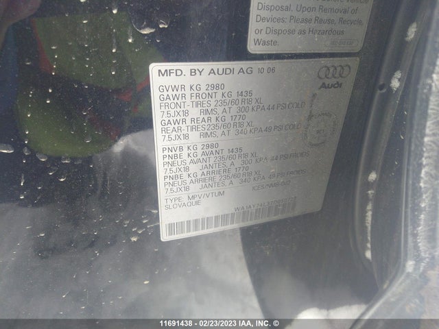 WA1AY74L37D050723 Audi Q7 3.6 Quattro