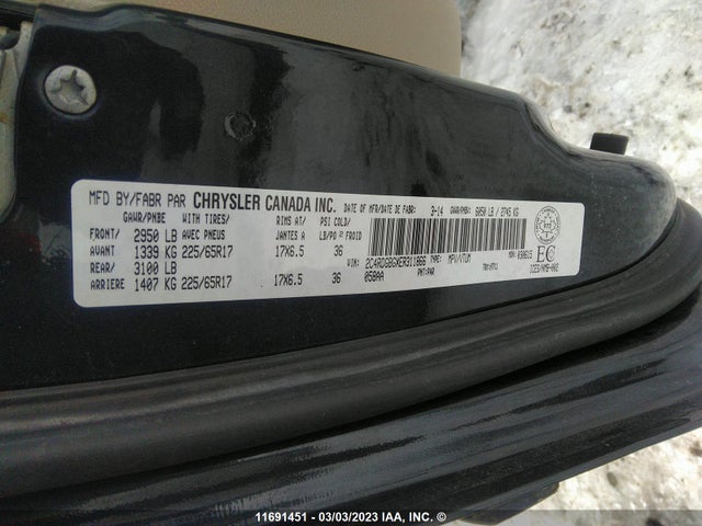 Dodge Grand Caravan Se 2014 2C4RDGBGXER311866 Image 9