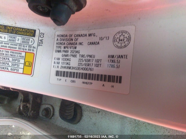 Honda CR-V EX 2014 2HKRM3H53EH000761 Image 9