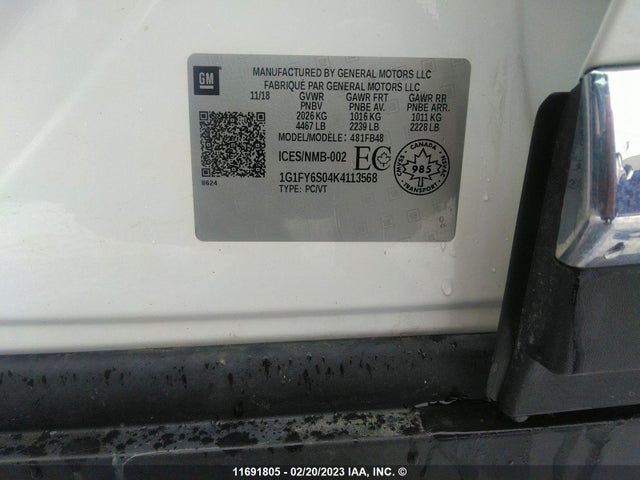 Chevrolet BOLT EV LT 2019 1G1FY6S04K4113568 Image 9