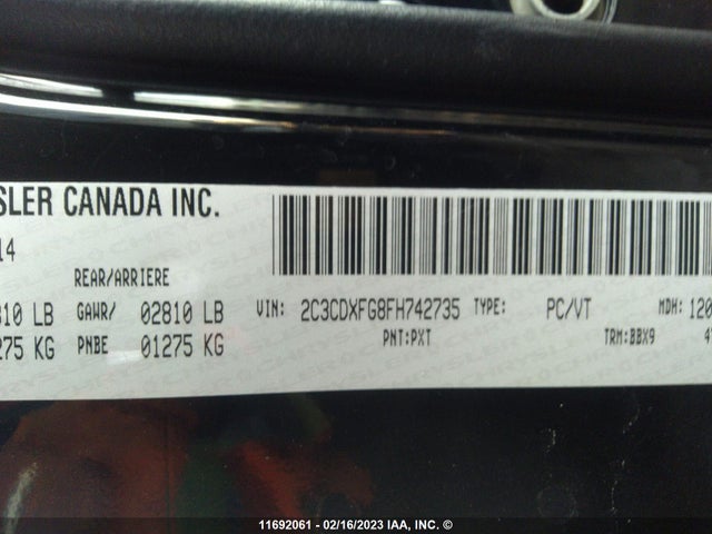 Dodge Charger Se 2015 2C3CDXFG8FH742735 Image 9