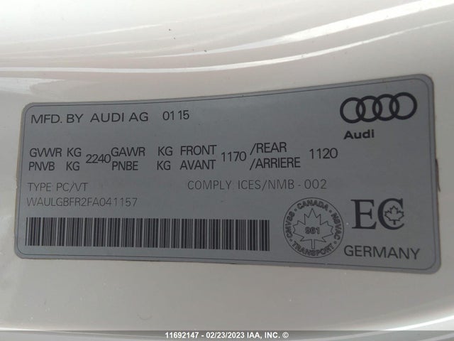 WAULGBFR2FA041157 Audi S5 Technik