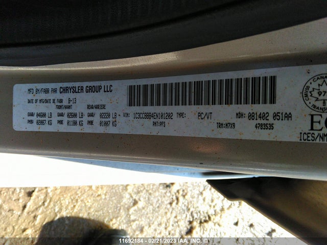 1C3CCBBB4EN101202 Chrysler 200 Touring