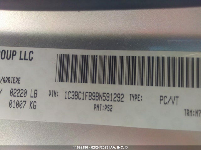 1C3BC1FB9BN591292 Chrysler 200 Touring