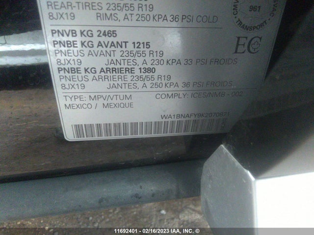 WA1BNAFY9K2070871 Audi Q5 Premium Plus