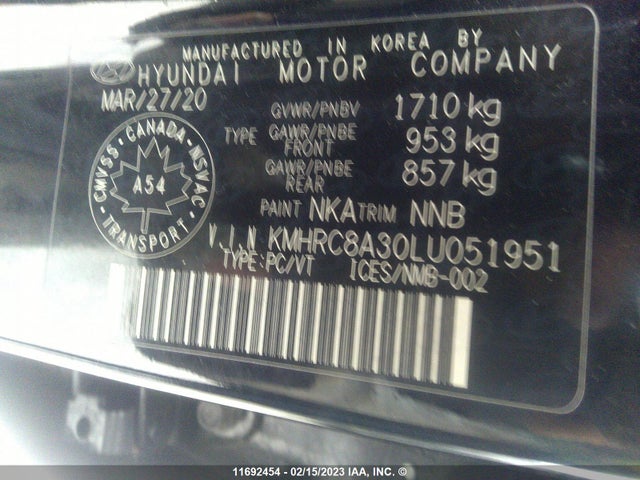 Hyundai Venue Sel/denim 2020 KMHRC8A30LU051951 Image 10