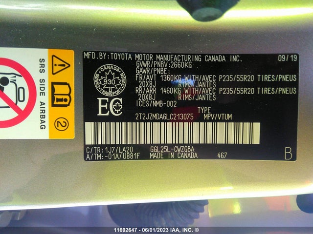 2T2JZMDA6LC213075 Lexus RX 350