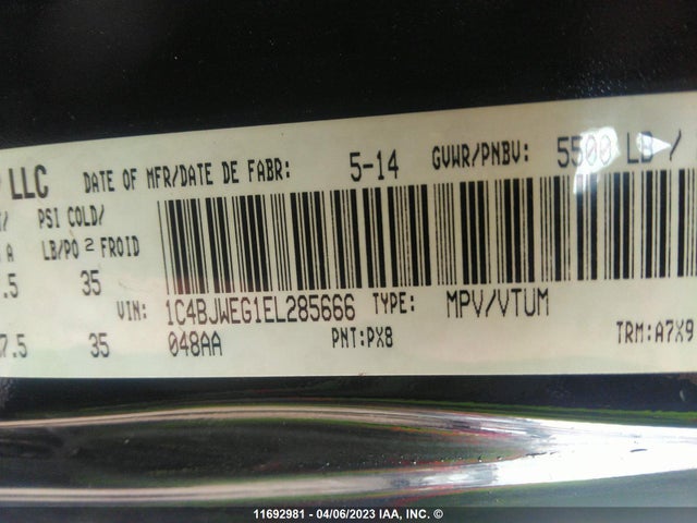 1C4BJWEG1EL285666 Jeep TJ