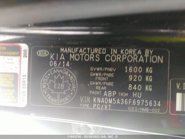 KIA RIO LX 2015 KNADM5A36F6975634 Image 10