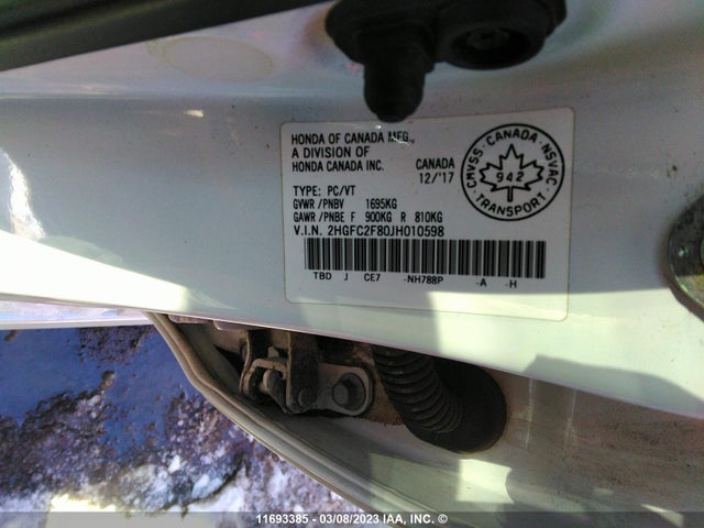 Honda k20c2 2018 2HGFC2F80JH010598 Image 27