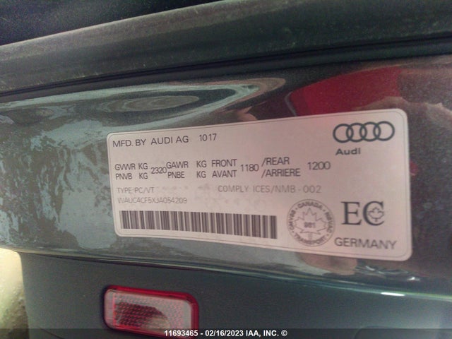 Aukcja sprzedaży 2018 Audi S5 Prestige, vin: WAUC4CF5XJA054209, numer aukcji: 11693465