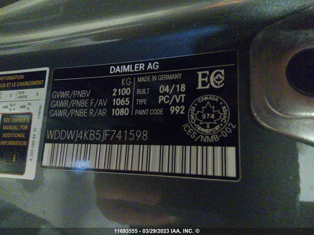 WDDWJ4KB5JF741598 Mercedes-Benz C 300 4matic