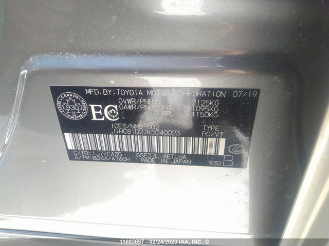 JTHC81D27K5040023 Lexus IS 300