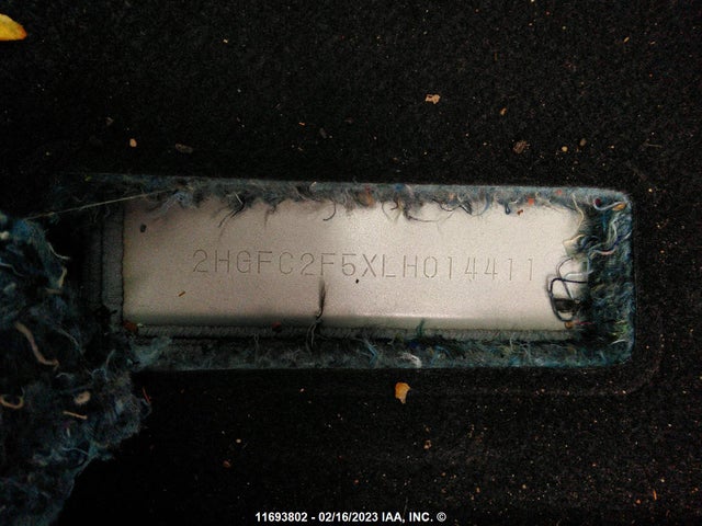Honda Civic Lx 2020 2HGFC2F5XLH014411 Image 10