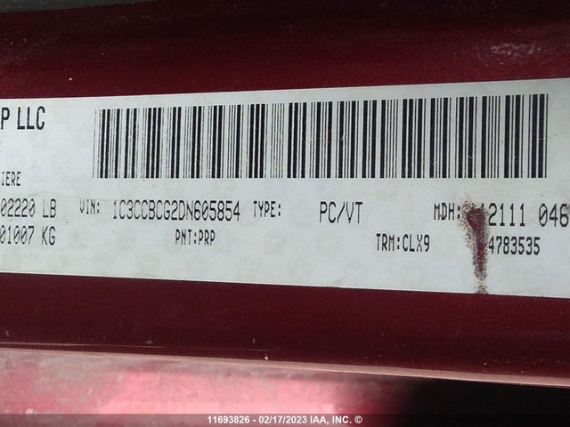 1C3CCBCG2DN605854 Chrysler 200 Limited