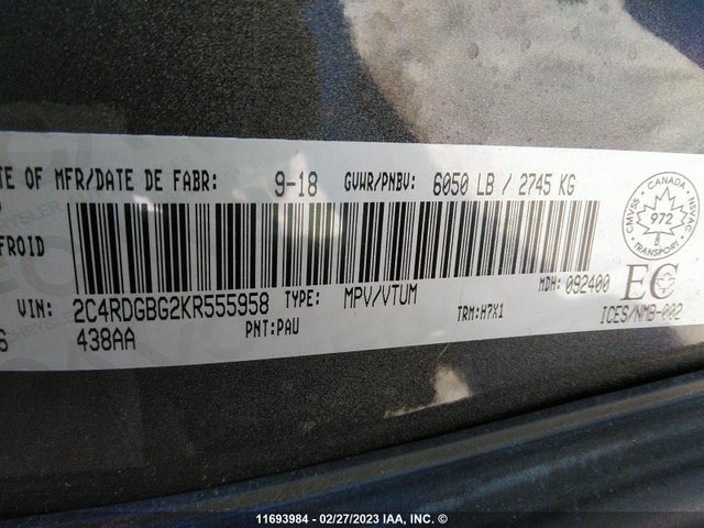 Dodge Grand Caravan Se 2019 2C4RDGBG2KR555958 Image 28