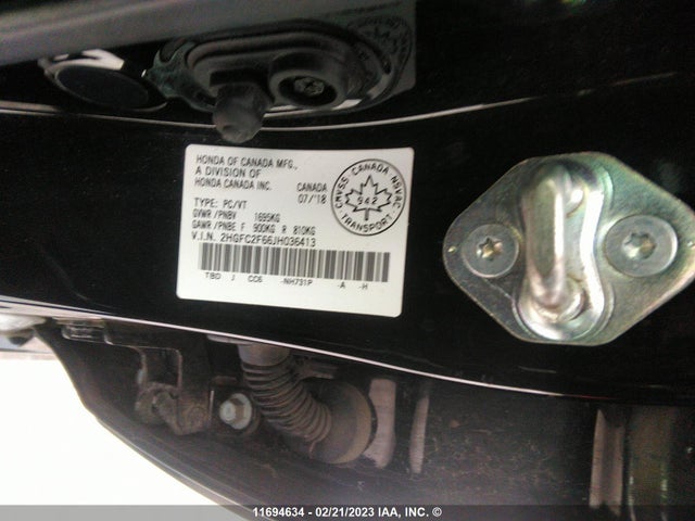 Honda Civic Lx 2018 2HGFC2F66JH036413 Image 9